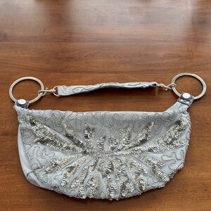 Elegant Silver Beaded Women's Purse
VINTAGE